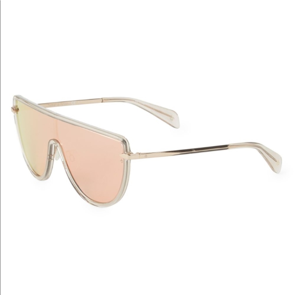 Rag & Bone 99MM Tinted Wrap Sunglasses - Picture 2 of 7